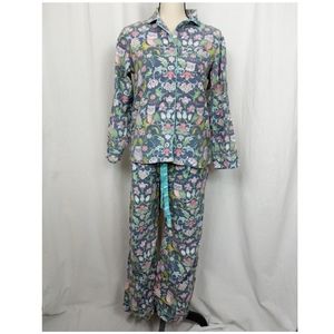 Nick & Nora Floral Owl Pajama Set Women's S